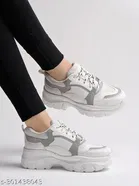 Shoetopia Solid Synthetic Sneakers 