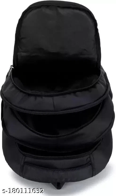Polyester Backpack for Men & Women, Black