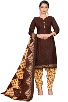Cotton Blend Printed Kurti with Salwar for Women 