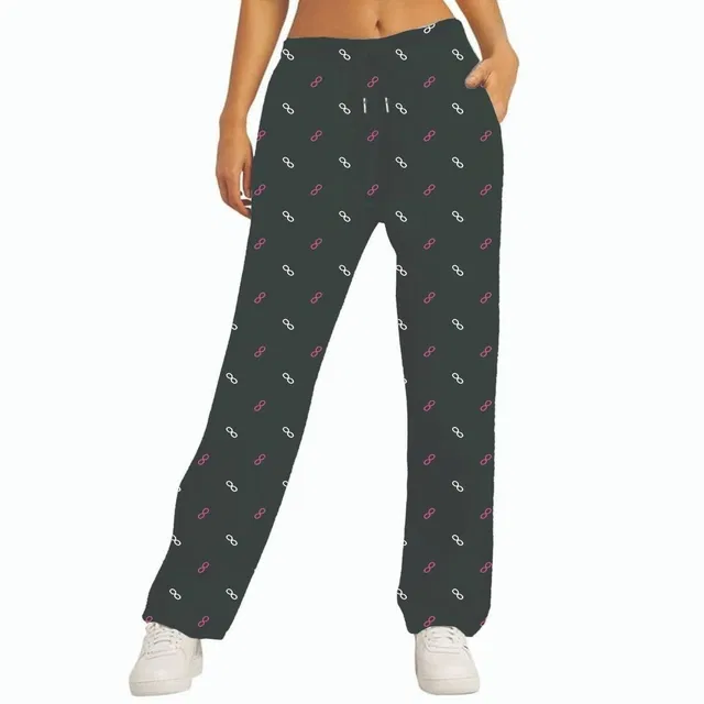 Cotton Printed Jogger Pants for Women (Multicolor, L)