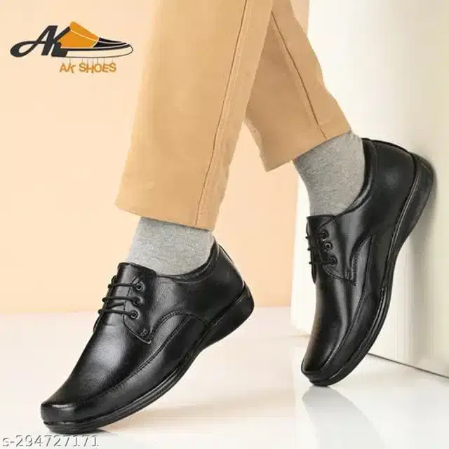 Formal Shoes for Men (Black, 8)