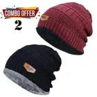 Woolen Solid Caps for Men & Women 