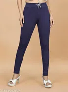 Lycra Jeggings for Women (Navy Blue, 38)