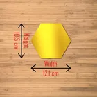 Ak Arts Acrylic Hexagon Shaped Wall Mirror Stickers, Gold, Pack of 14