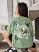 Round Neck Printed T-Shirt for Girls 
