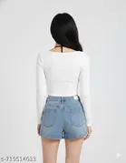 Lycra Top for Women, White 