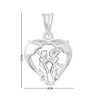 Vighnaharta Alloy Beautiful Heart Rodium Plated Pendant With Chain For Women & Girls 