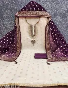 Silk Blend Punjabi/All Over Suits Semi-Stitched Suits 