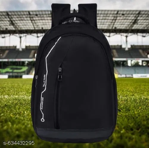 Polyester Backpack for Men & Women, Black