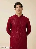 Embellished Mandarin Neck Kurta for Men 