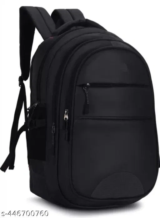 Polyester Backpack for Men & Women, Black
