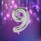 Foil Balloon for Birthday Celebration, No. 9 