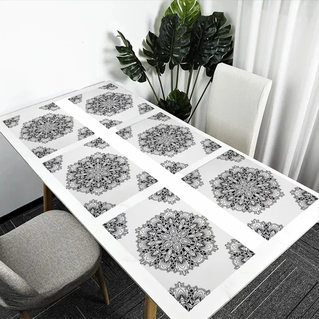PVC Printed Dining Table Placemats (Multicolor, 30x45 cm) (Pack of 6)