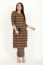 Cotton A-Line Kurti with Pant 
