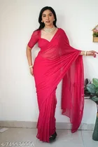 Pre-draped Georgette Saree for Women 