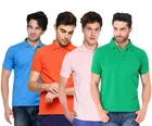 Polo Solid Pack of 4 T-shirts for Men 