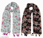 Poly Chiffon Printed Scarves for Women 
