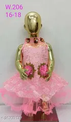 Net Sleeveless Dress for Girls 