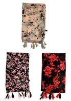Chiffon Scarves for Women, Multicolor, Pack of 3