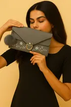 PU Solid Clutch for Women
