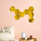 Acrylic Hexagon Shaped Wall Mirror Stickers 