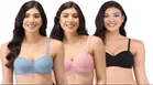 Cotton Blend Solid Padded Bra for Women 