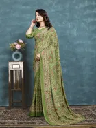 Georgette Printed Saree for Women 