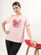 Round Neck Printed T-Shirt for Women 