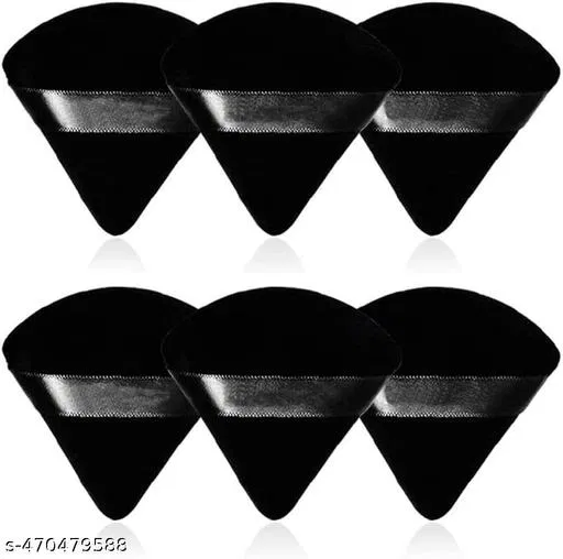 Triangle Makeup Puff, Multicolor, Pack of 6