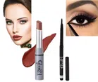 Combo of Glam21 Lipstick with Waterproof Kajal (Brown & Black, Set of 2)
