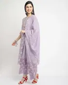 Cotton Cambric Embroidered Kurta Set for Women 