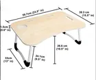 Laptop & Study Table, Foldable and Portable/Ergonomic & Rounded Edges/Non-Slip Legs, Cream 