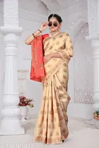 Kanjeevaram Silk Zari Woven Saree for Women 