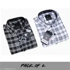 Polycotton Checked Shirts for Men, Multicolor 