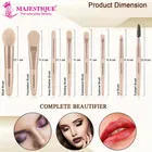 Majestique Medium Size Eyes & Lips Full beautifier Makeup Brushes Set Brushes 