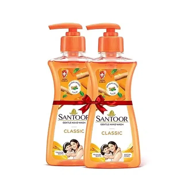 संतूर क्लासिक हैंडवाश 200ml (एक के एक मुफ्त)