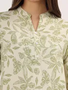 Rayon Floral Print Short Kurti for Women 