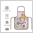Krishna E Quilted Brown Multi Flower Apron 68x58cms 