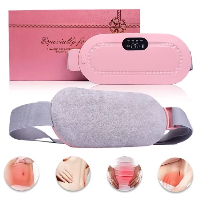 Vibration Heating Pad for Period Cramps Portable Back Belly with 3 Heat Levels 3 Massage Modes for Women Girl (Pack of 1, Assorted color)