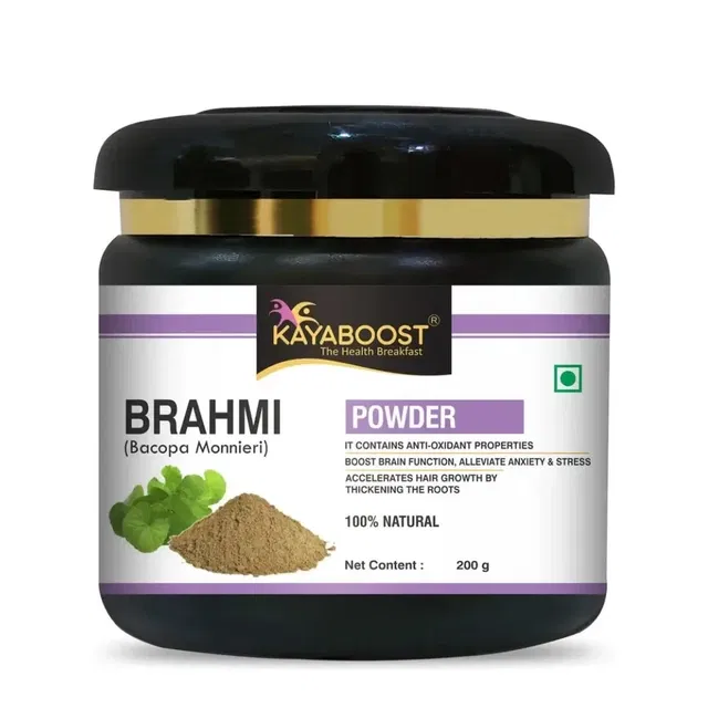 Kayaboost Brahmi Powder For Eating, Liver, Skin Care, Brain, Immunity Booster (200 G)