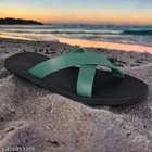 Flipflops for Women (Green & Black, 5)