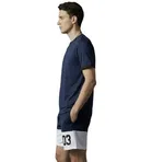 Polyester Printed Co-Ord Set for Men, Navy Blue 