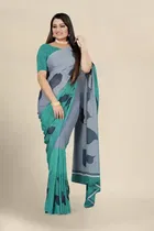 SVB जॉर्जेट साड़ी विद ब्लाउज फॉर विमेंस 