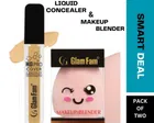 Glam Fam Liquid Concealer with Makeup Blender (Pack of 2)