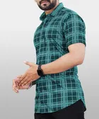 Half Sleeves Checkered Shirt for Men 