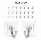 Plastic Wall Hooks, Transparent 