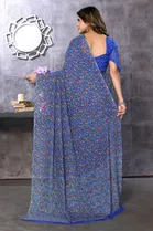 Georgette Printed Saree for Women 