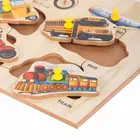 Wooden Transport & Vehicle Puzzle Board Games for Kids 