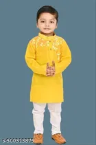Floral Cotton Kurta Set for Boys 