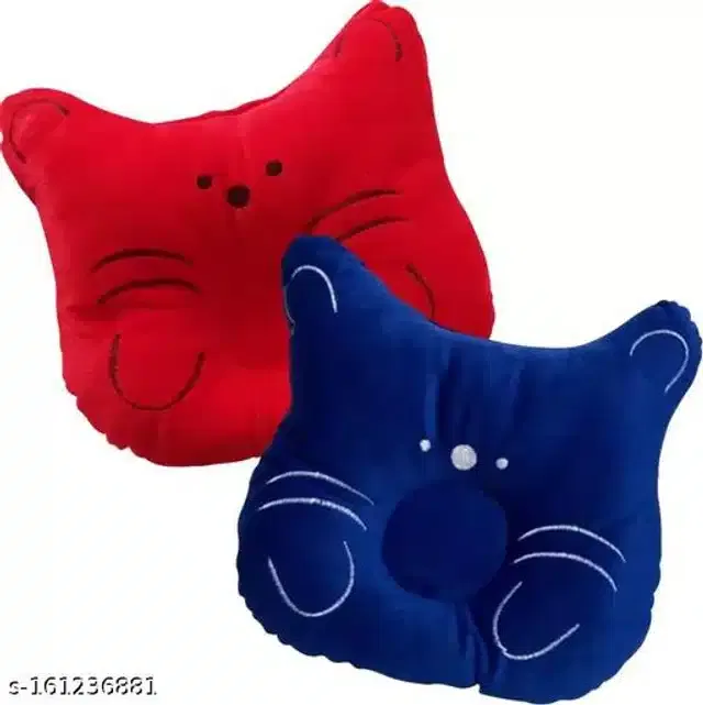 Pillow for Baby (Red & Blue, Pack of 2)